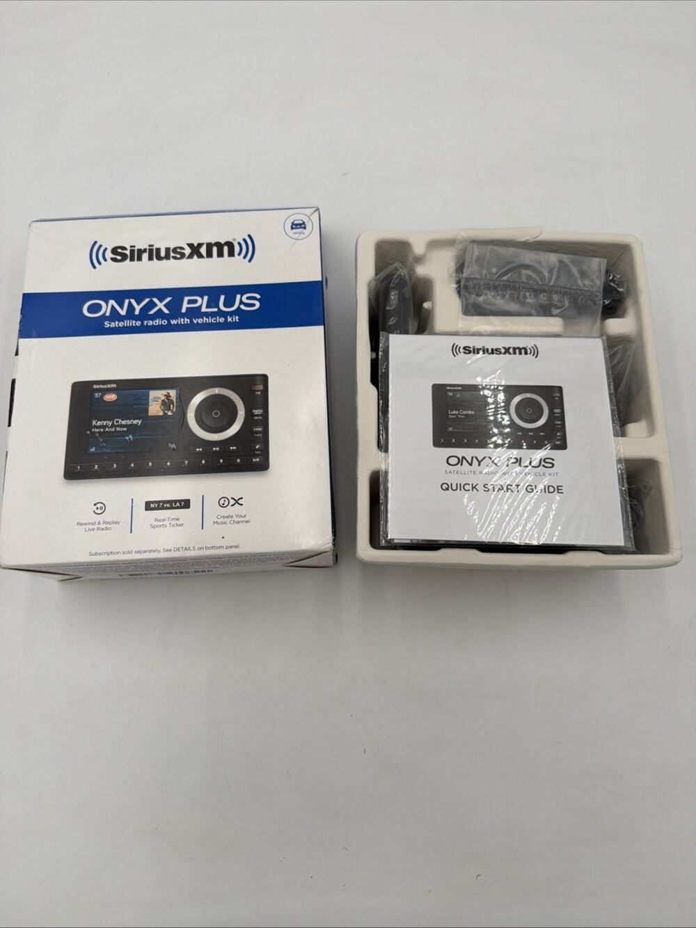 SiriusXM SXPL1V1 Onyx Plus Satellite Radio With Vehicle Kit 100 New